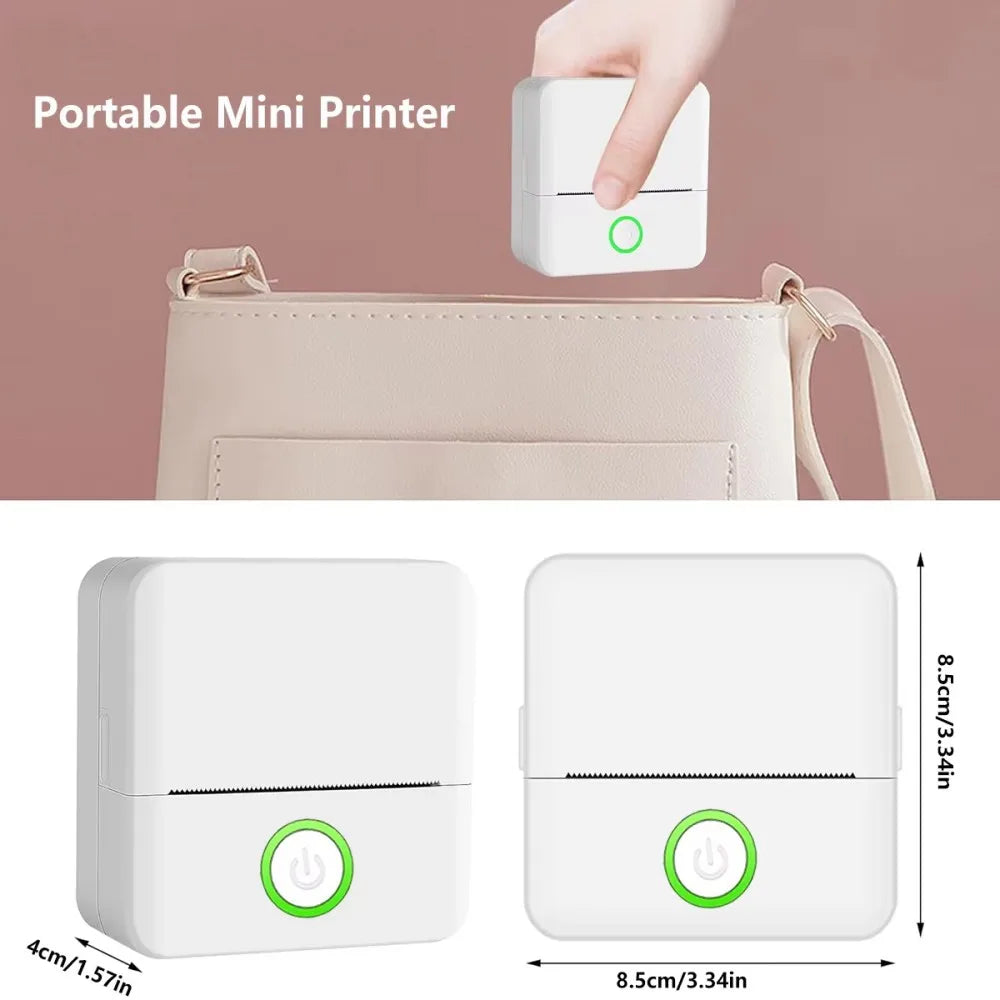 Portable Mini Thermal Printer Paper Photo Pocket Thermal Printer 58mm Printing DIY Printer Home Office Use