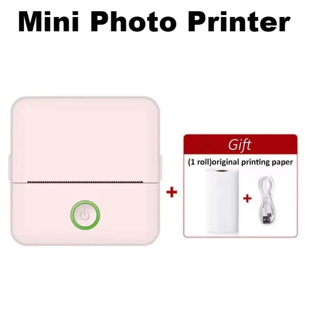 Portable Mini Thermal Printer Paper Photo Pocket Thermal Printer 58mm Printing DIY Printer Home Office Use